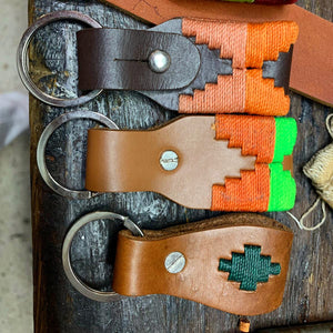 Custom Saddle Leather Key Fob