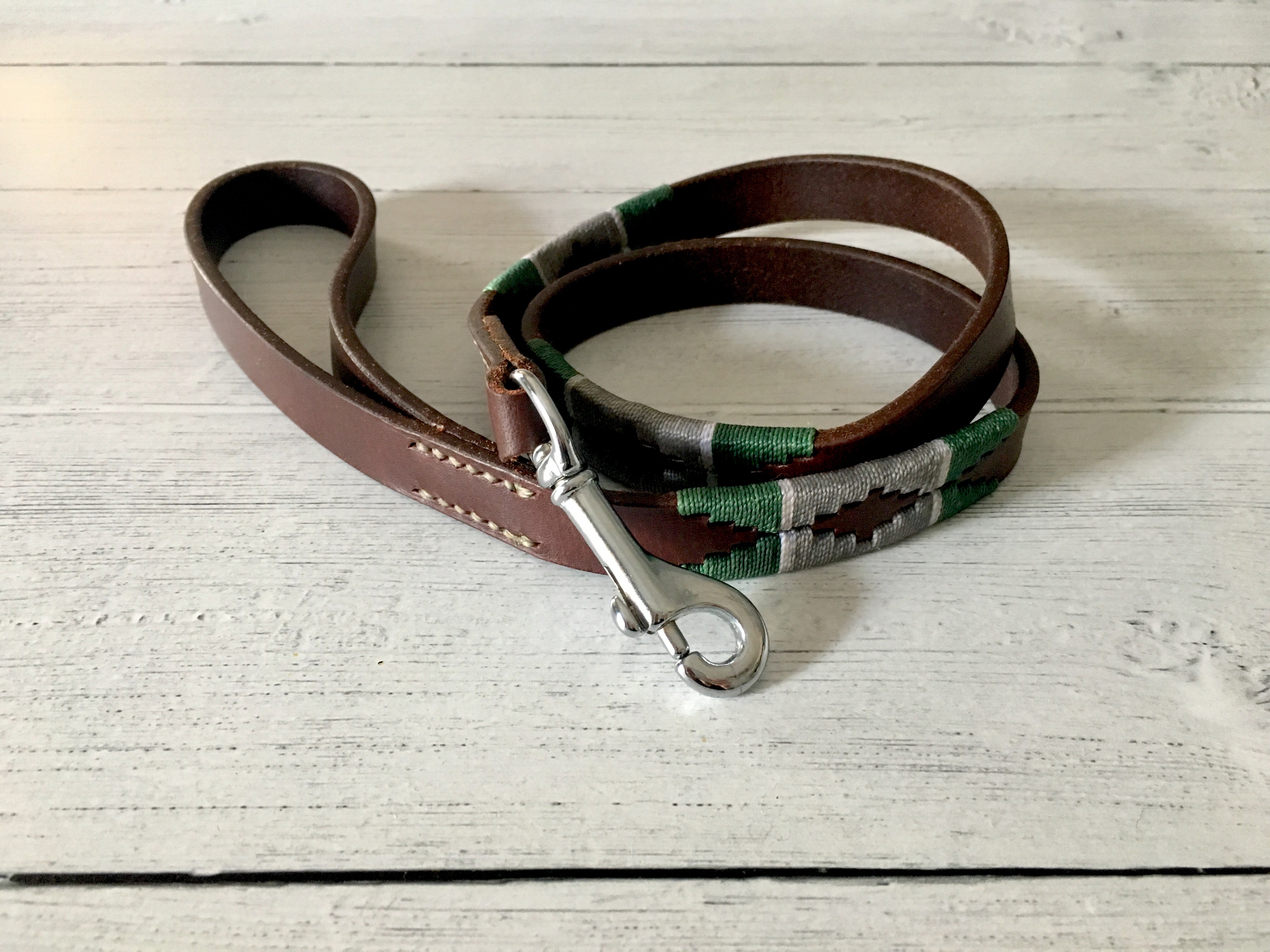 Custom Saddle Leather Dog Leash