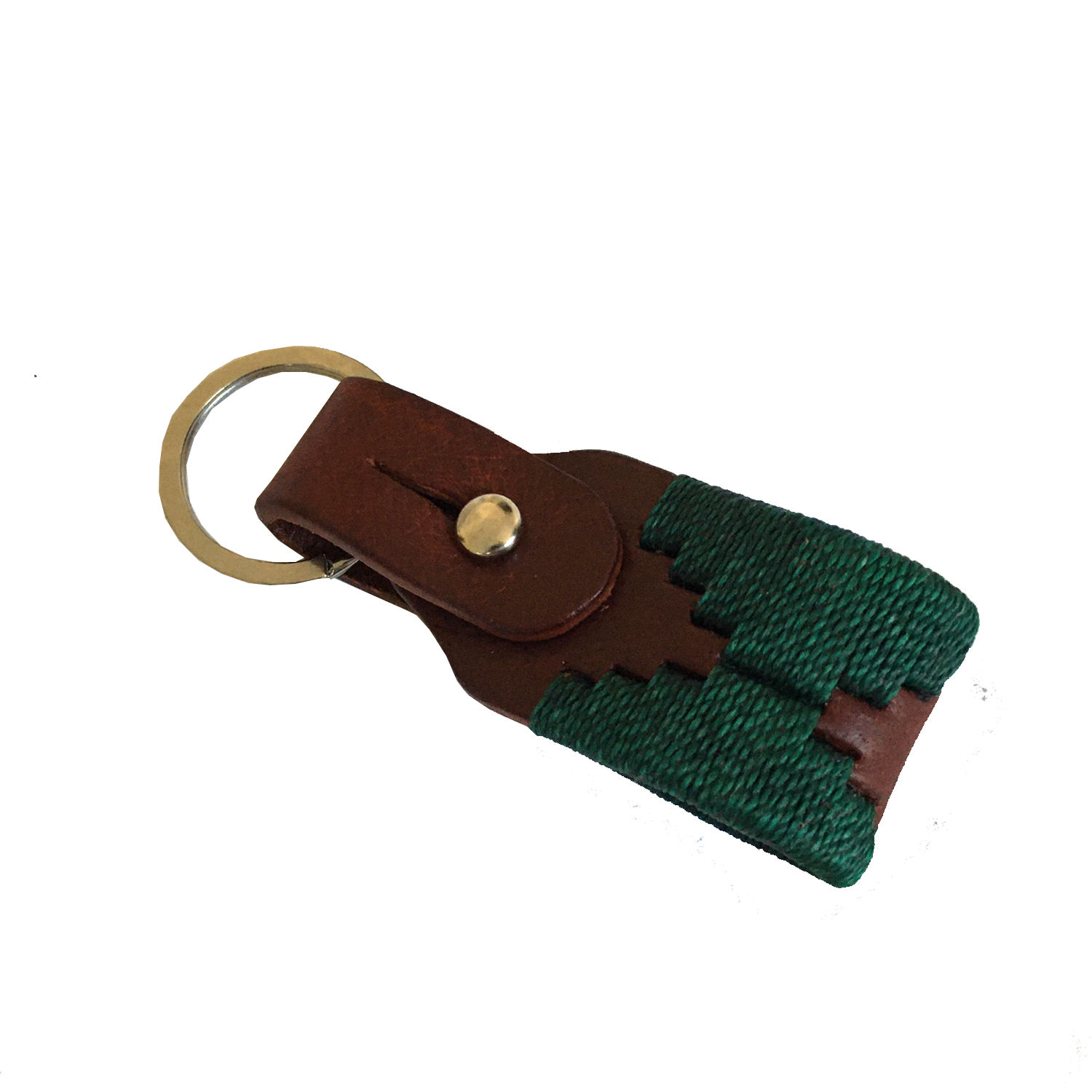 Emerald Saddle Leather Key Fob