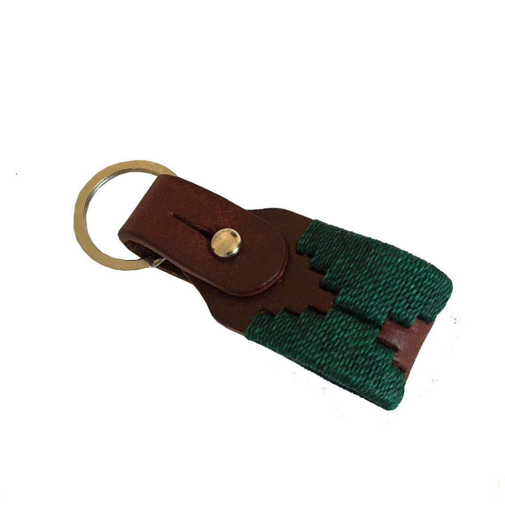 Emerald Saddle Leather Key Fob