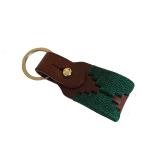 Emerald Saddle Leather Key Fob